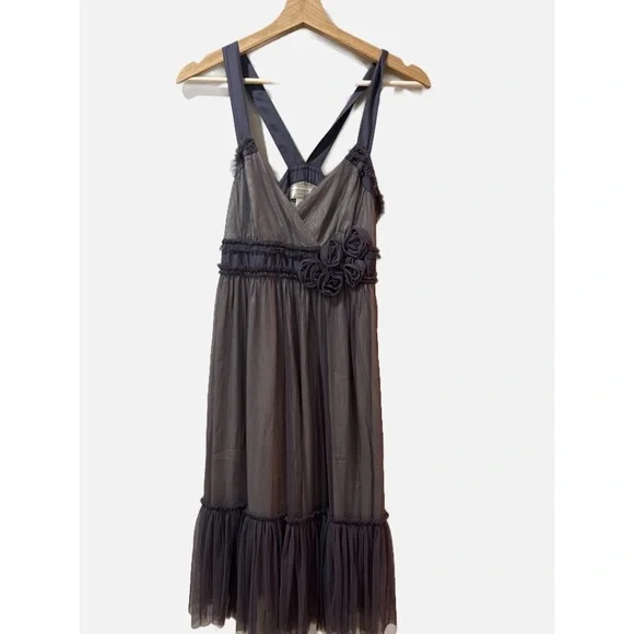 Anthropologie Moulinette Soeurs Spirited Away Purple Tulle Flowers Dress - Picture 2 of 4